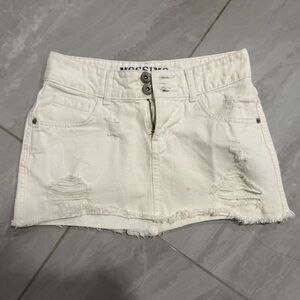 Mossimo Supply Co. Women's Cream Distressed Jean Shorts